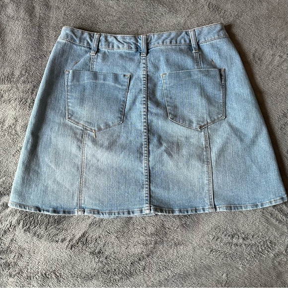 Y2K Mossimo A-Line Jean Skirt‎ Women's Size 16 Button Down - Picture 4 of 6